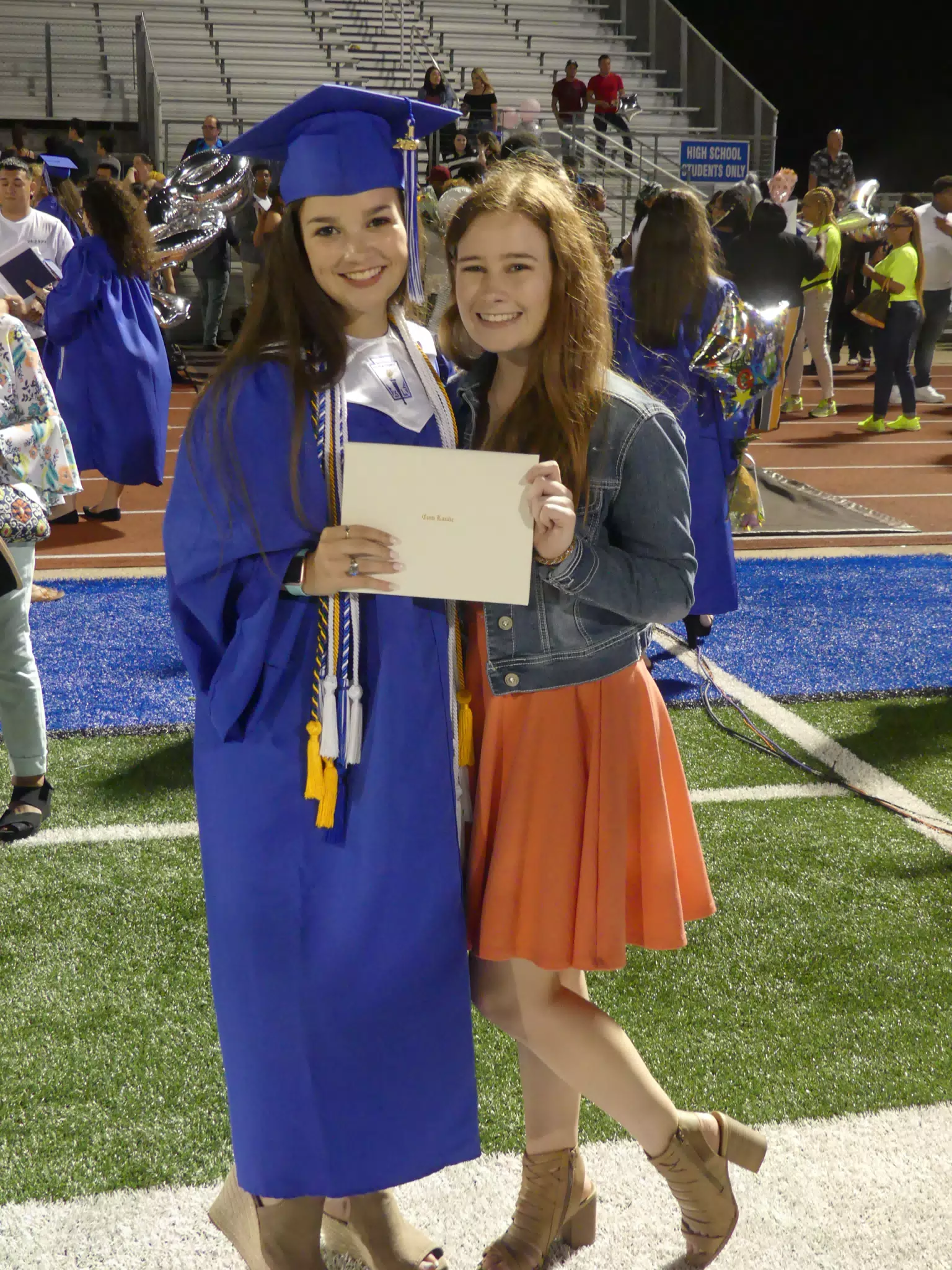 Emily & Madeline at Graduation Ceremony