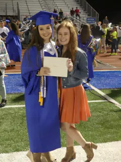 Emily & Madeline at Graduation Ceremony