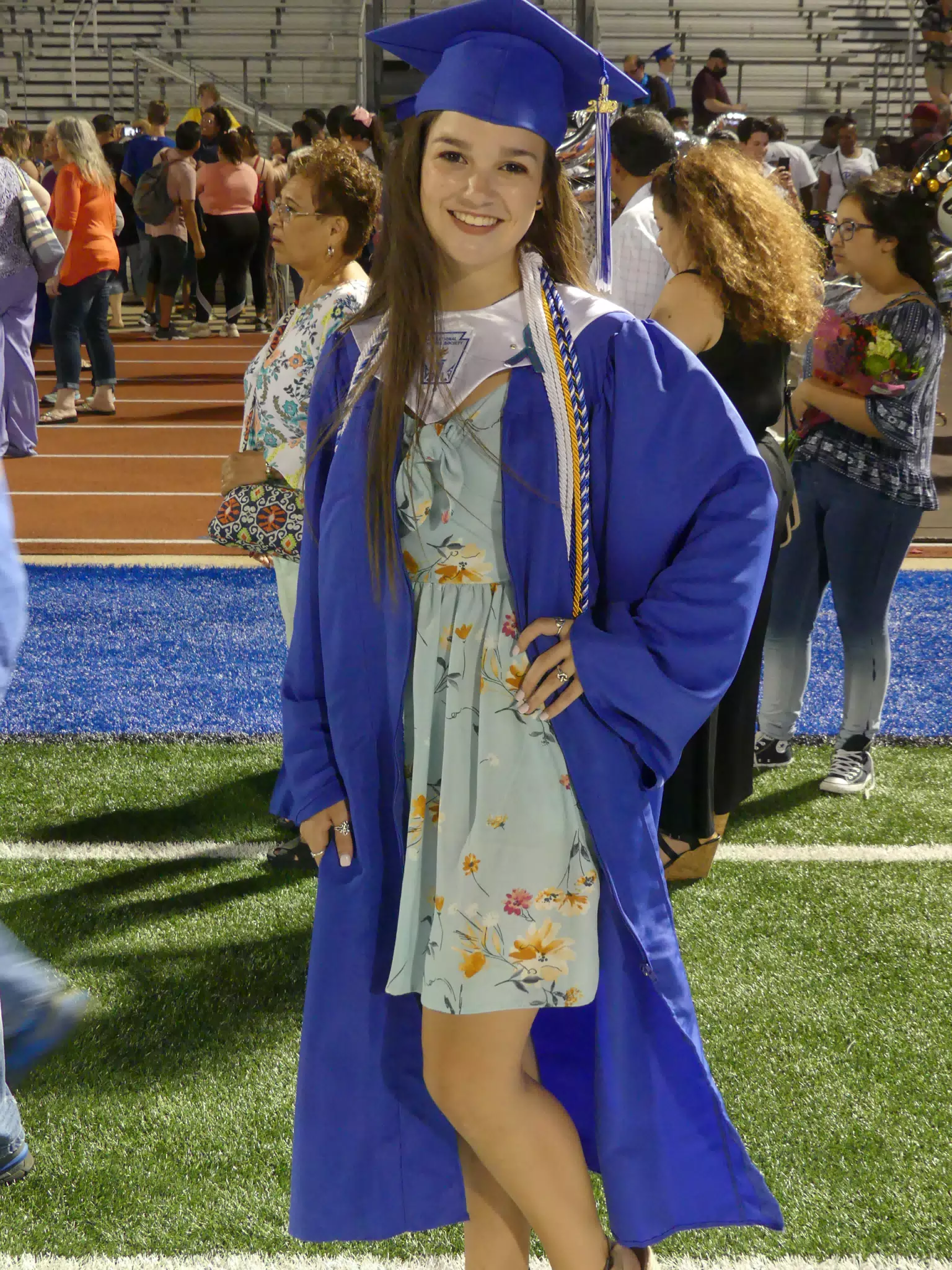 Emily Posing in Graduation Dress
