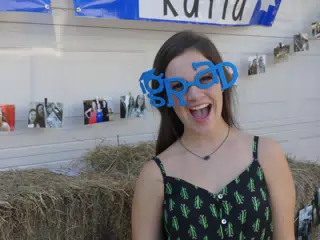 Emily with Grad Glasses