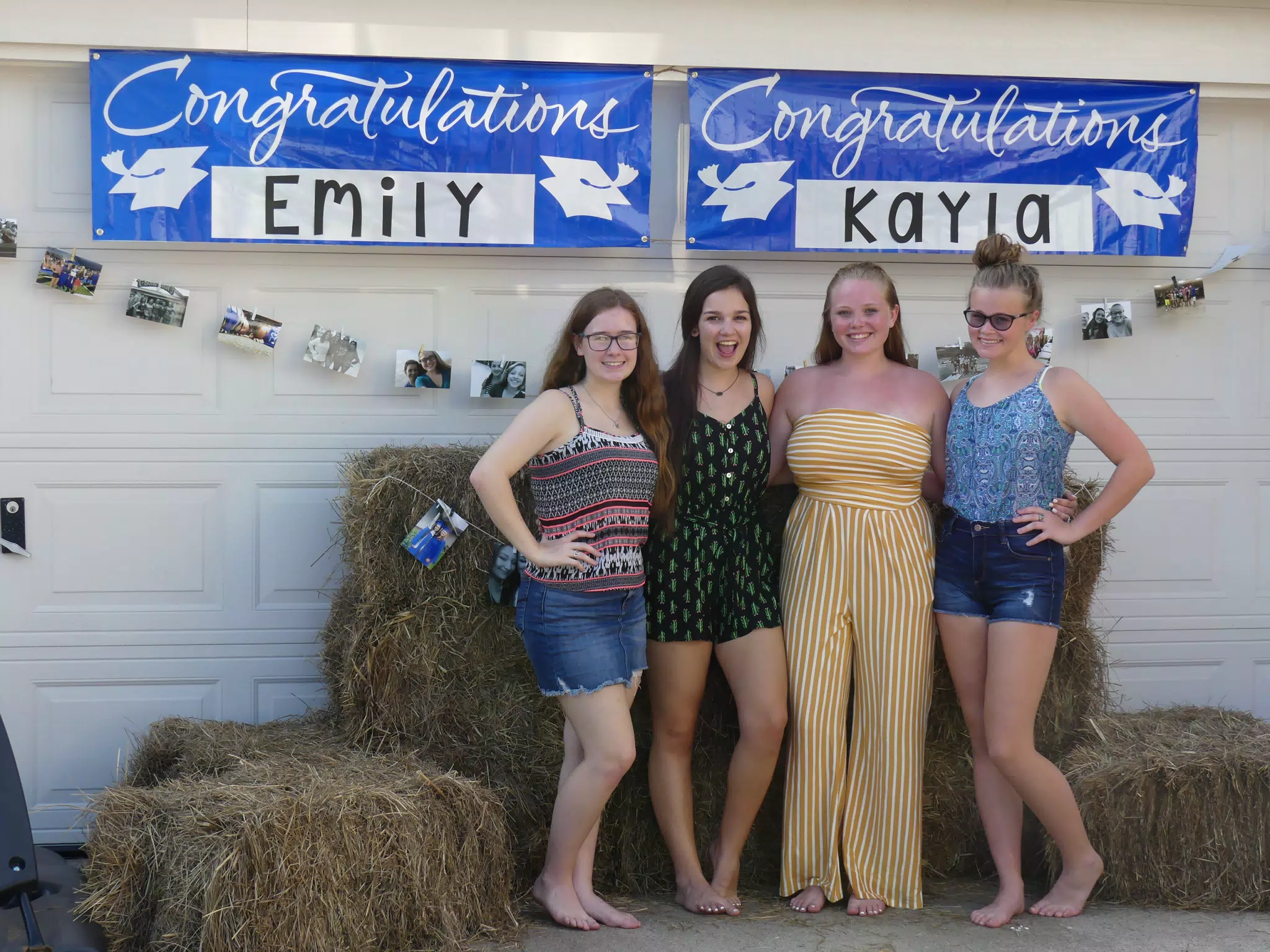 Madeline, Emily, Kayla, and Kenzie at Graduation Party