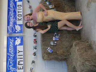 Teen Girls at High School Graduation Party