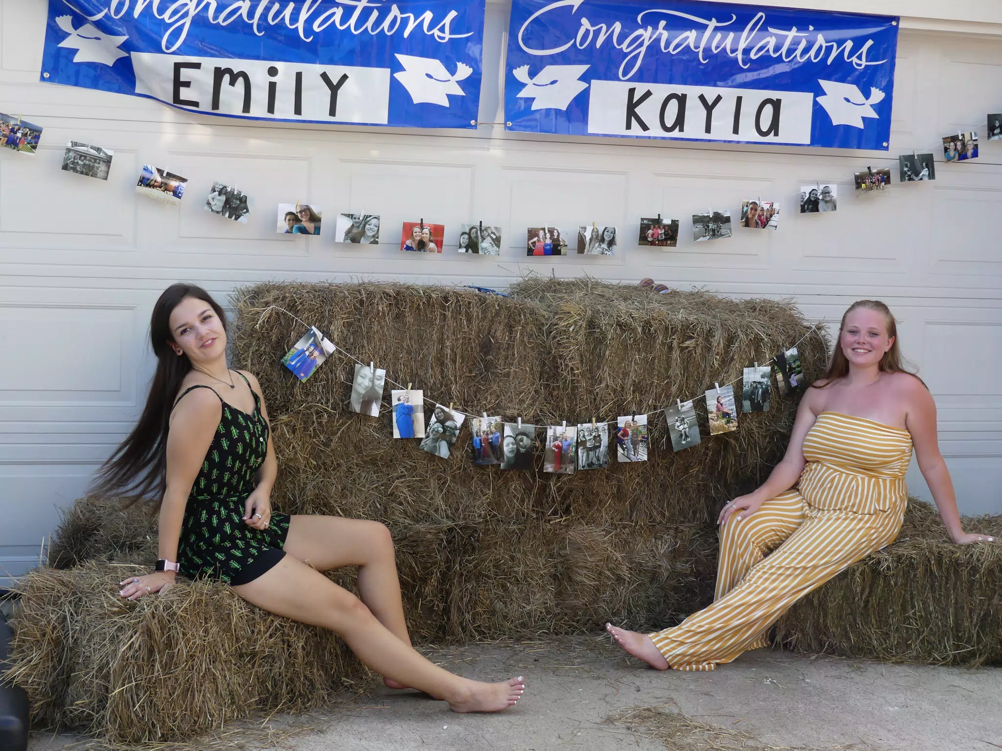 Emily & Kayla on Hay Bails