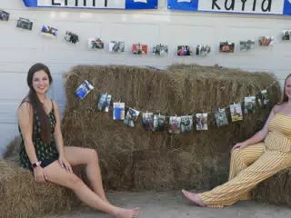 Emily on Hay at her Graduation Party