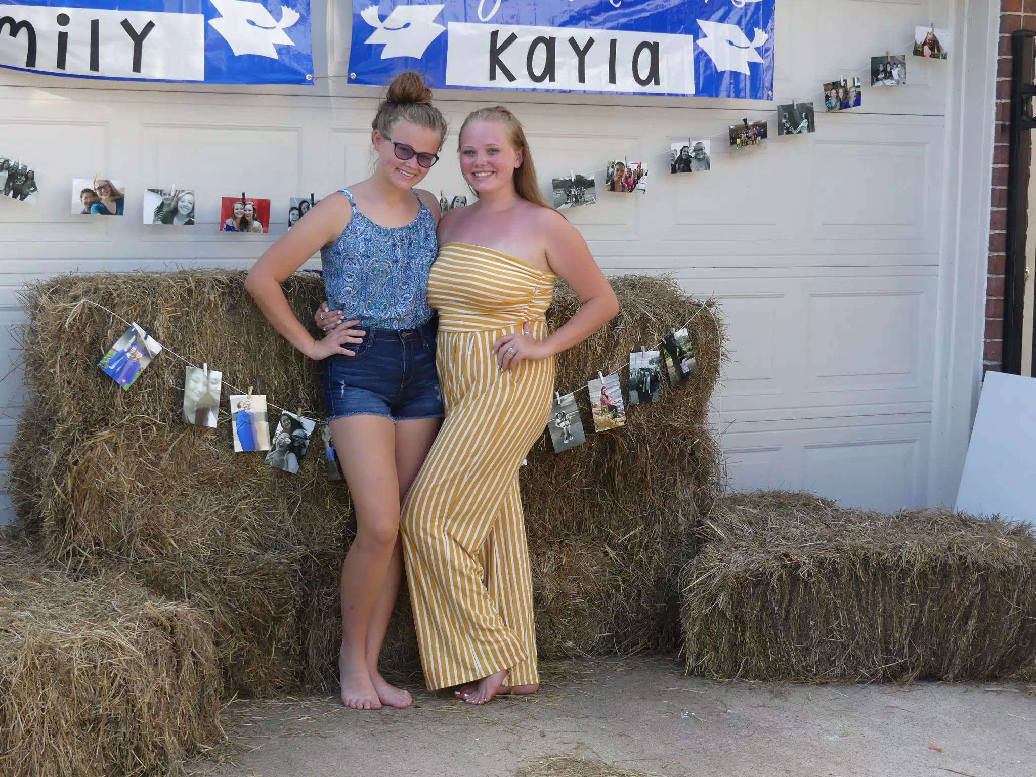 Teen Girls with Hay Bails