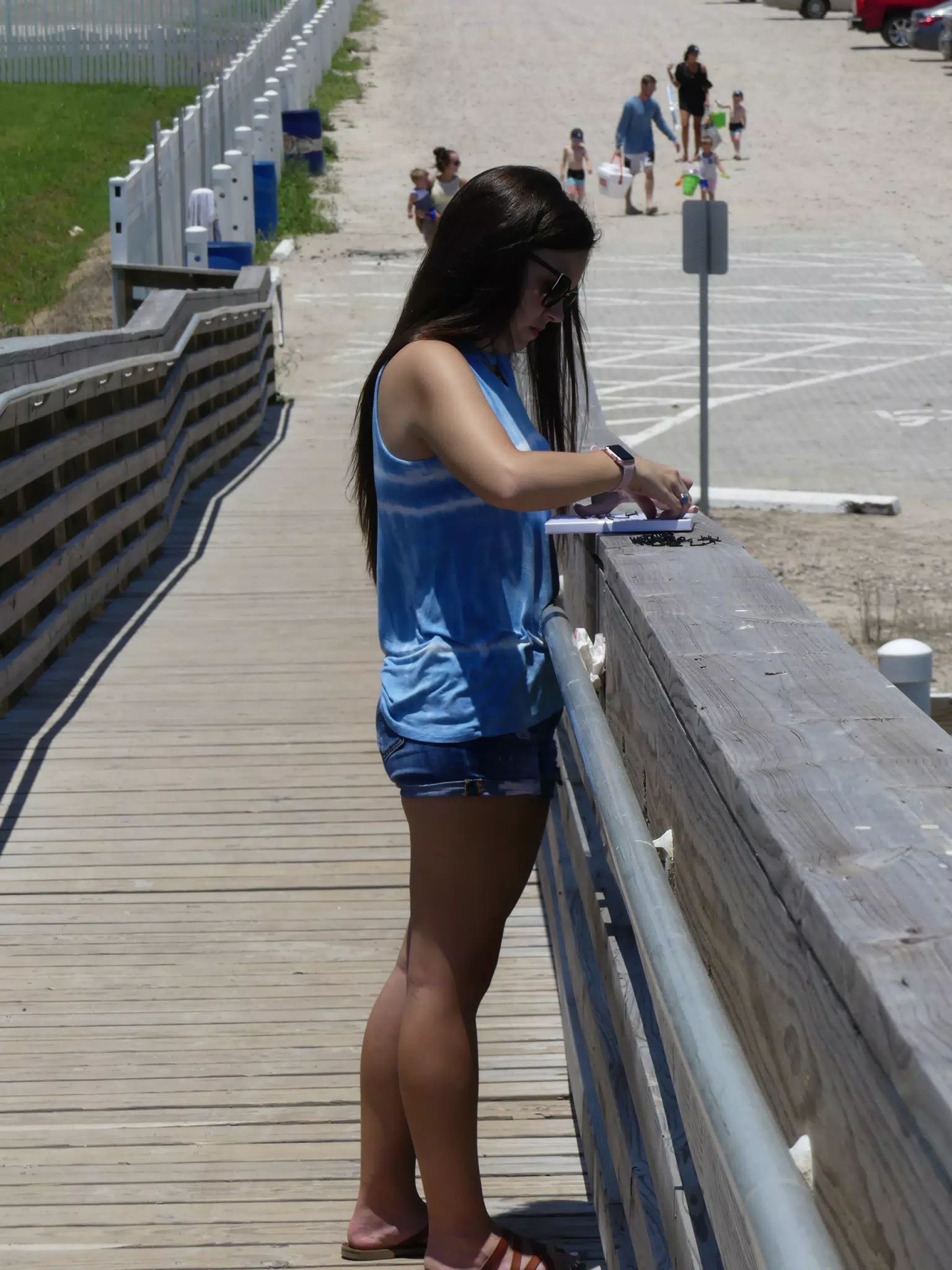 Emily Working on Travel Signs