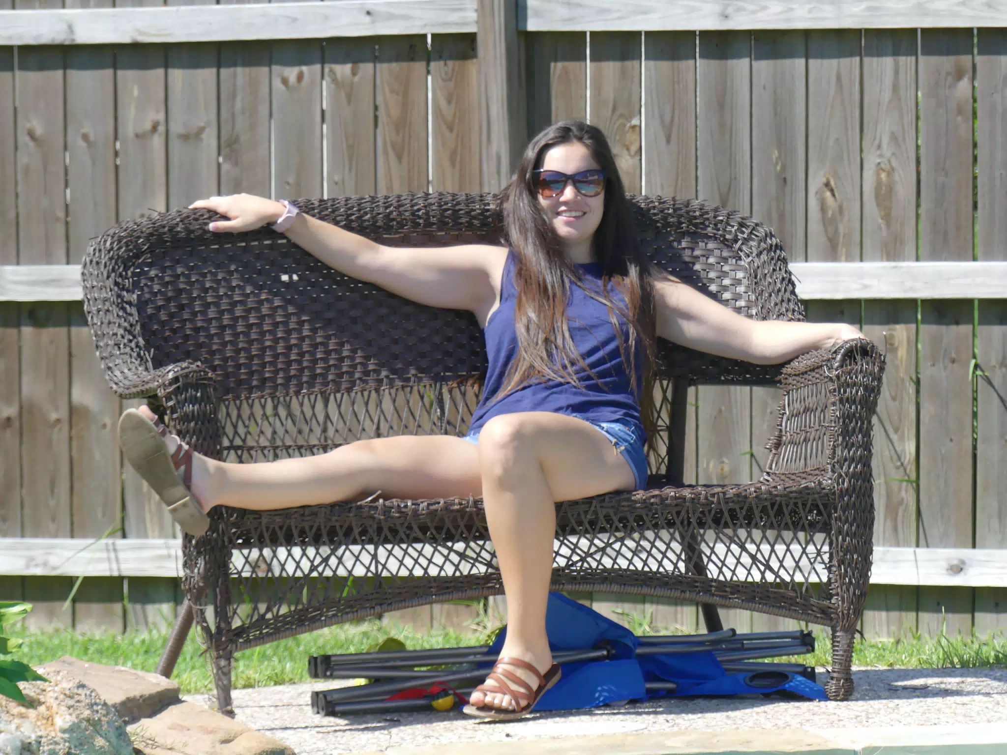 Emily on Bench in Texas