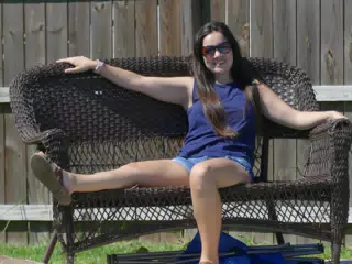 Emily on Bench