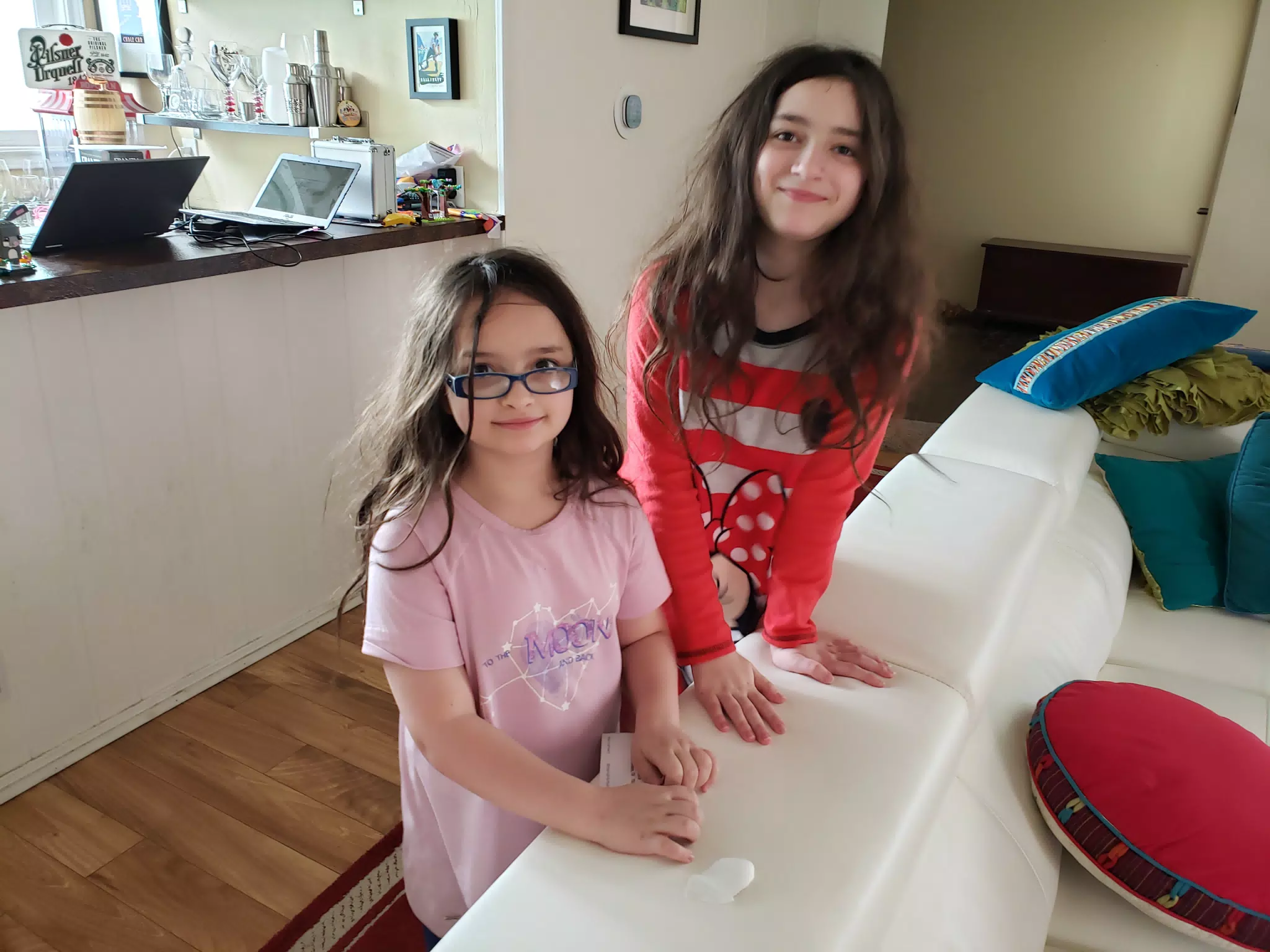 Luciana & Liesl in the Living Room in Carrollton