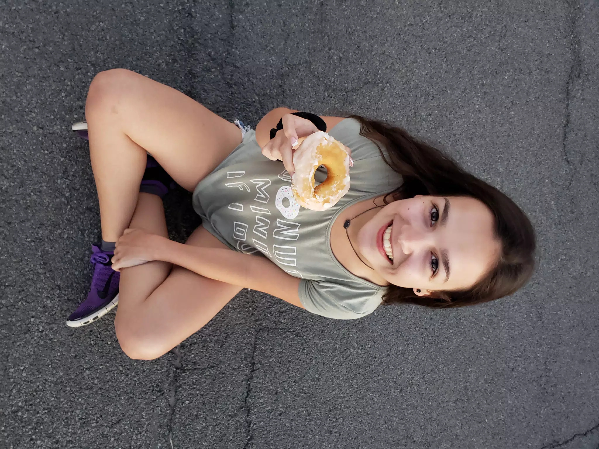 Emily with a Donut