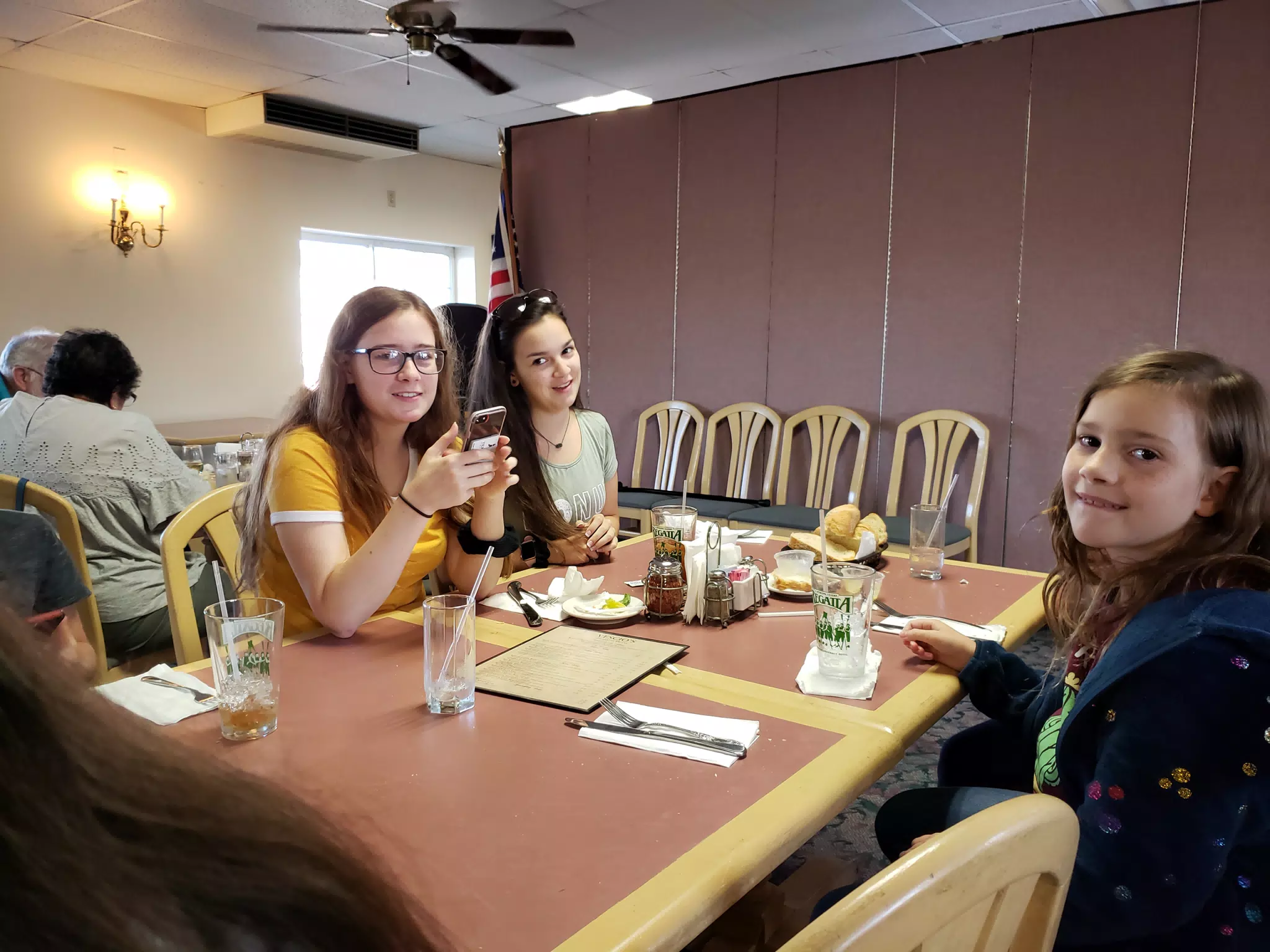 Sisters Having Dinner