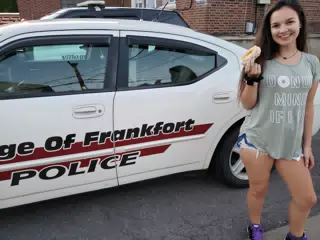 Emily with a Donut