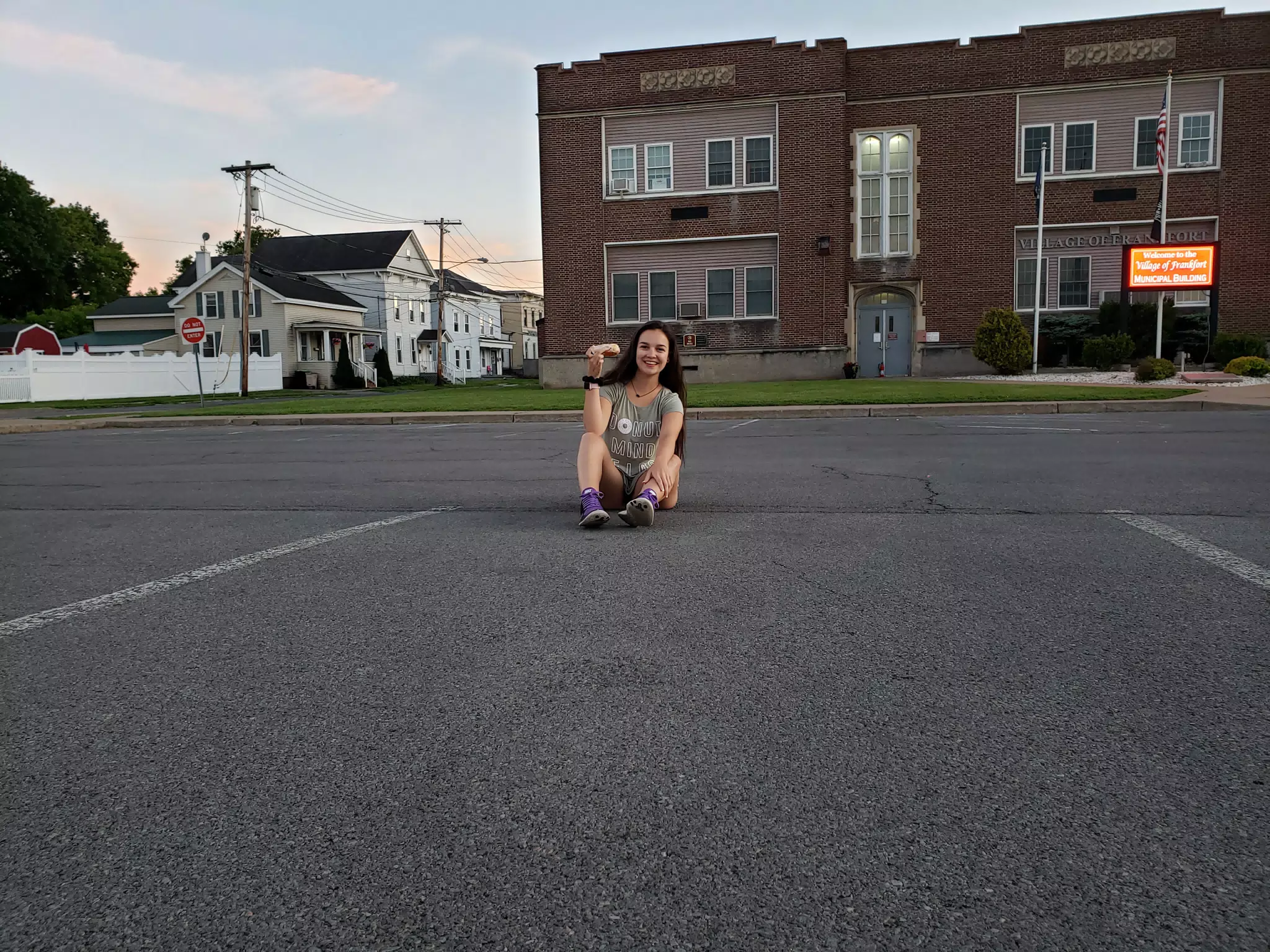 Emily Sitting with Donut