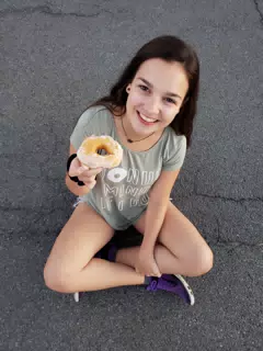 Emily with a Doughnut