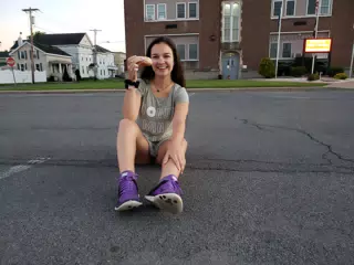 Emily with Donut
