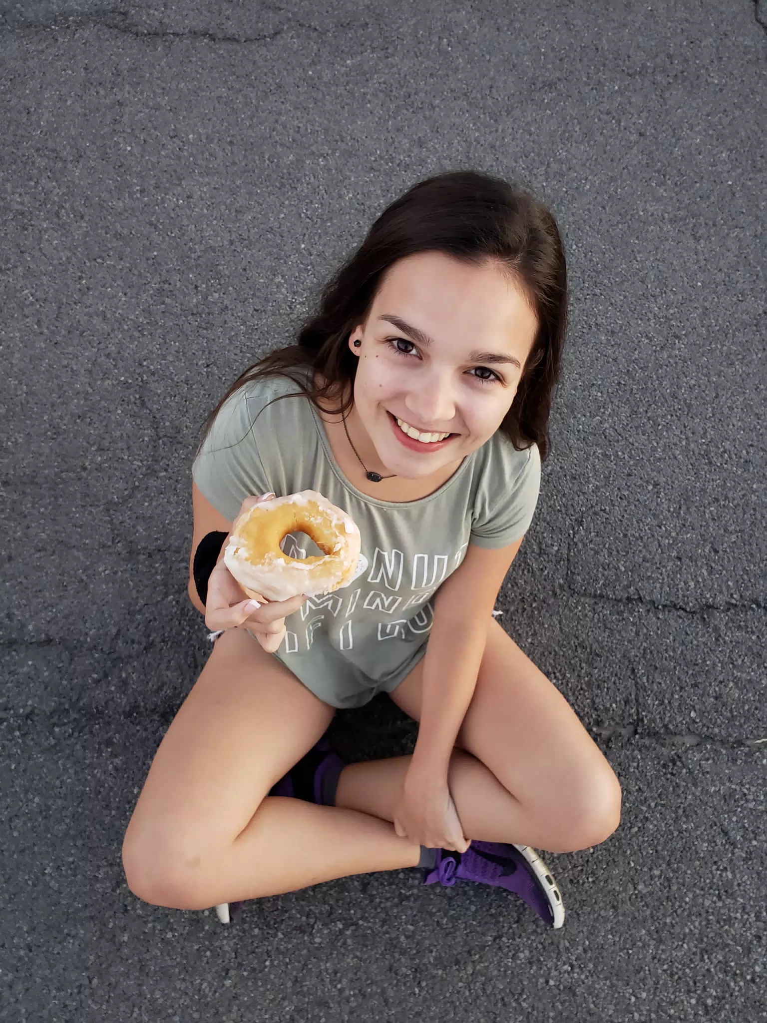 Emily Seated with a Donut