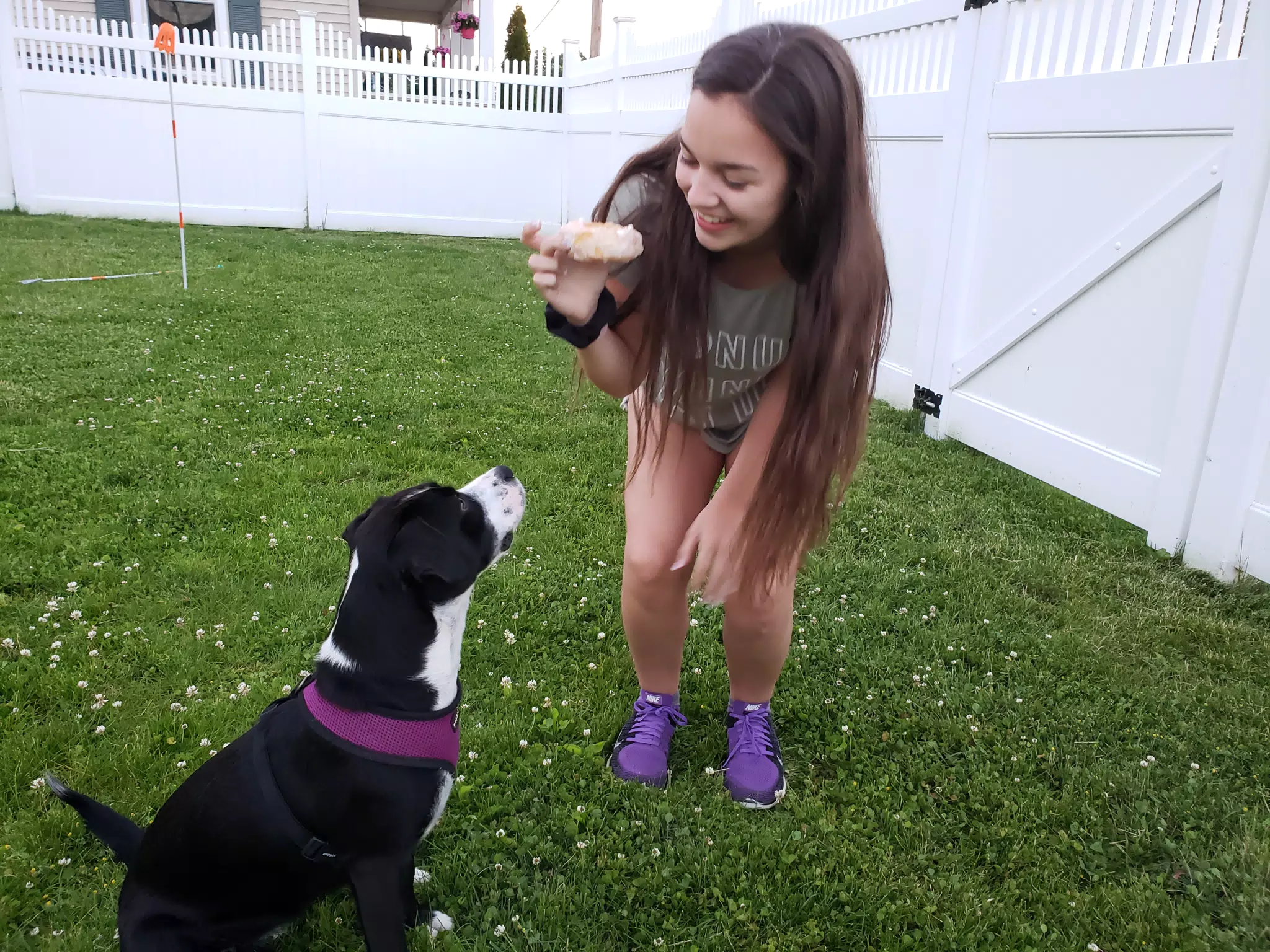 Emily Showing Donut to Mia