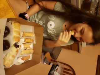 Emily with Box of Canoli