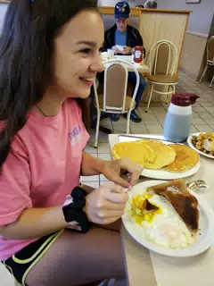Emily Breakfast at Dave's Diner