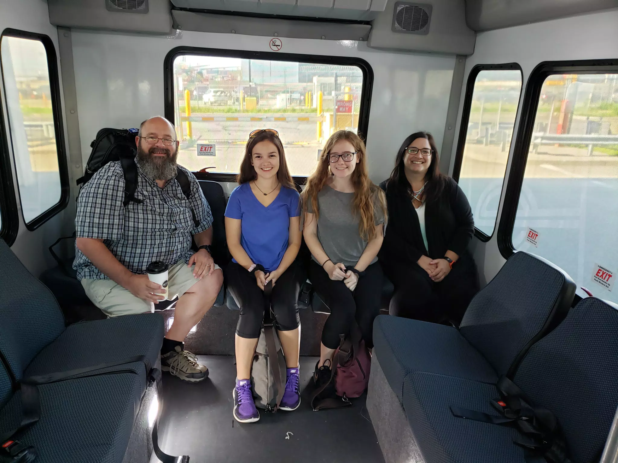 The Team On the Shuttle to the Airport