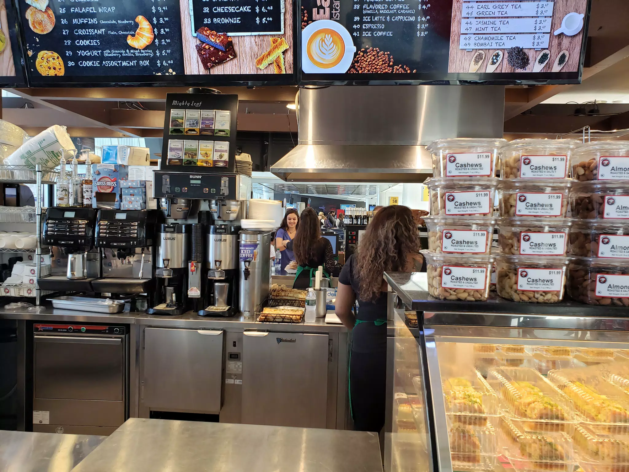 Emily Getting Food at JFK