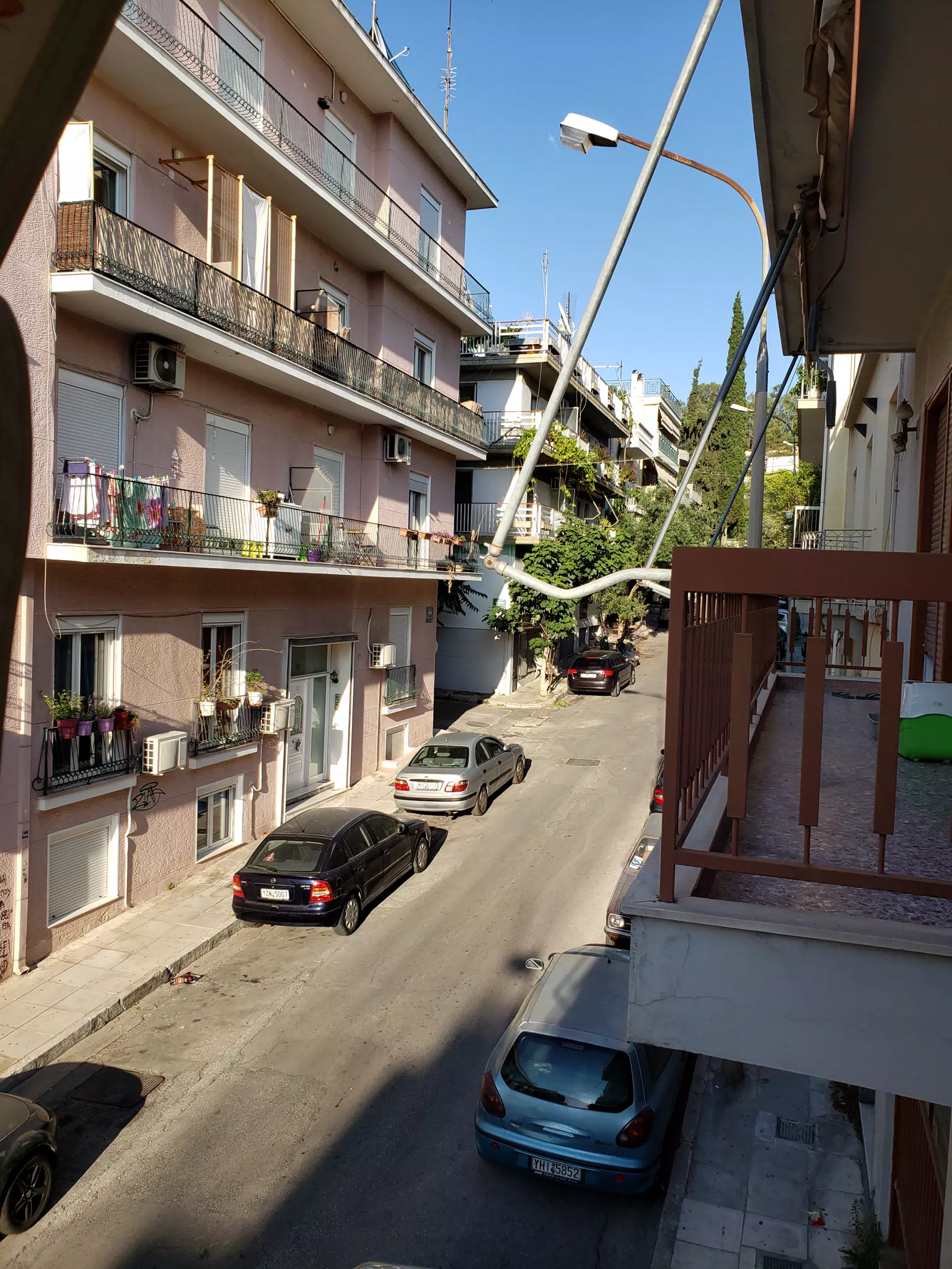 Athens Street from Our Balcony