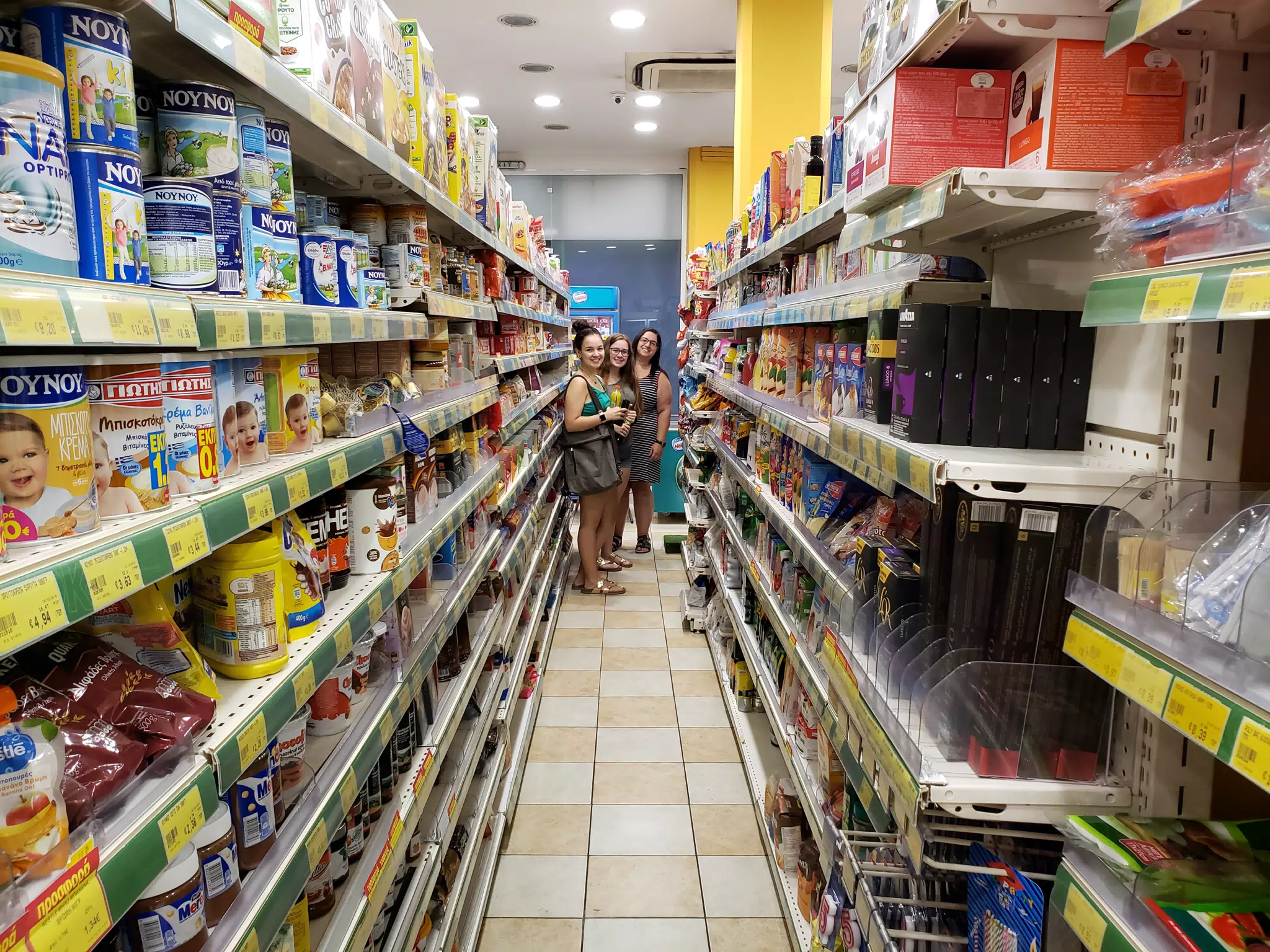 First Grocery Shopping in Greece