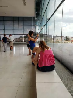 Emily Grice at the Acropolis Museum in Athens