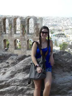 Emily Grice in Athens with Arches