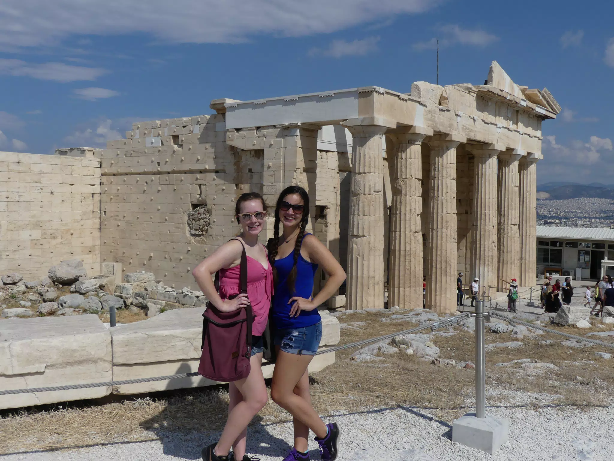 Madeline and Emily at the Acropolis