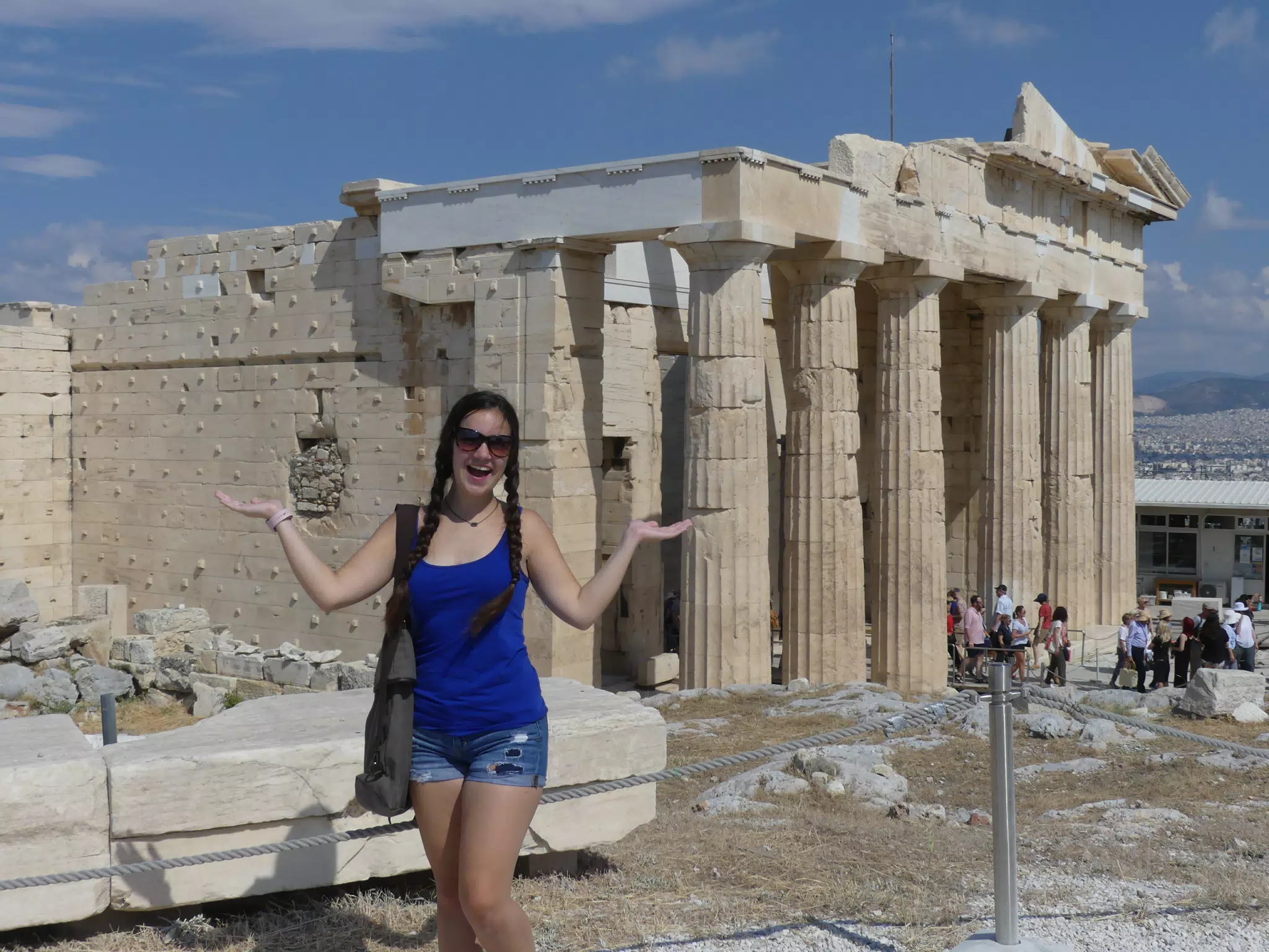 Emily Grice at the Acropolis