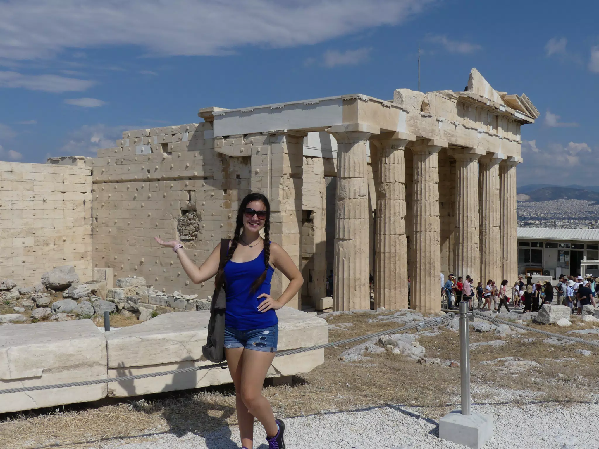 Emily Grice at the Acropolis