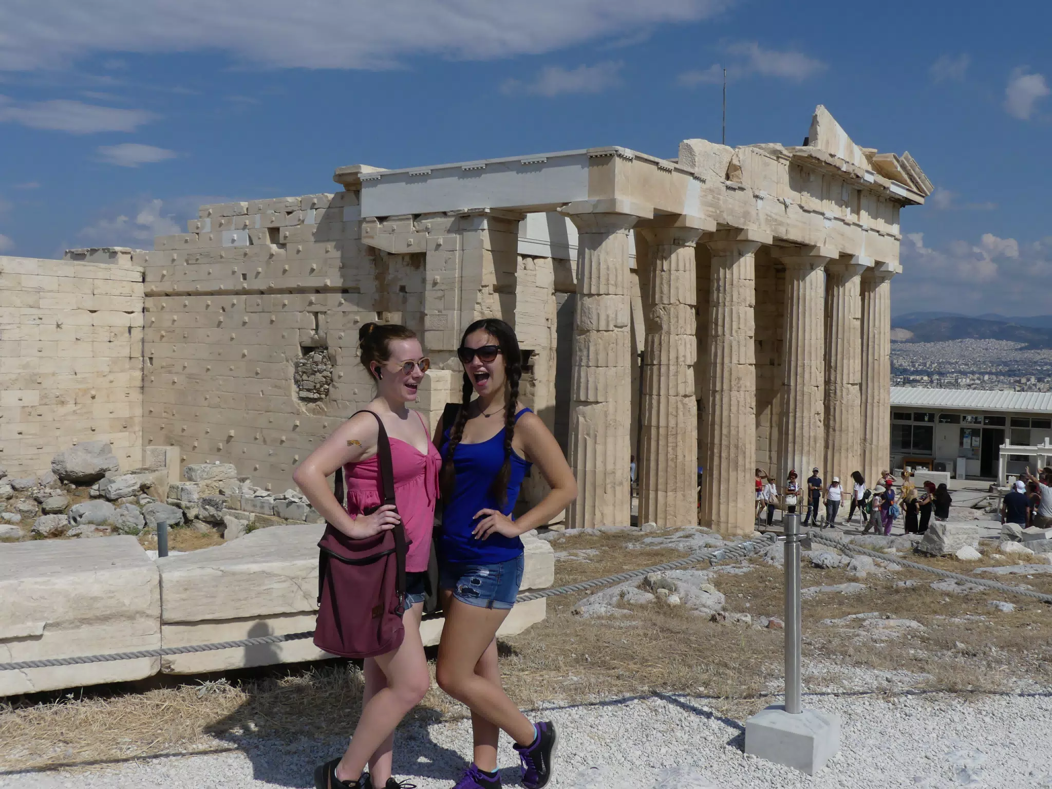 Madeline and Emily at the Acropolis