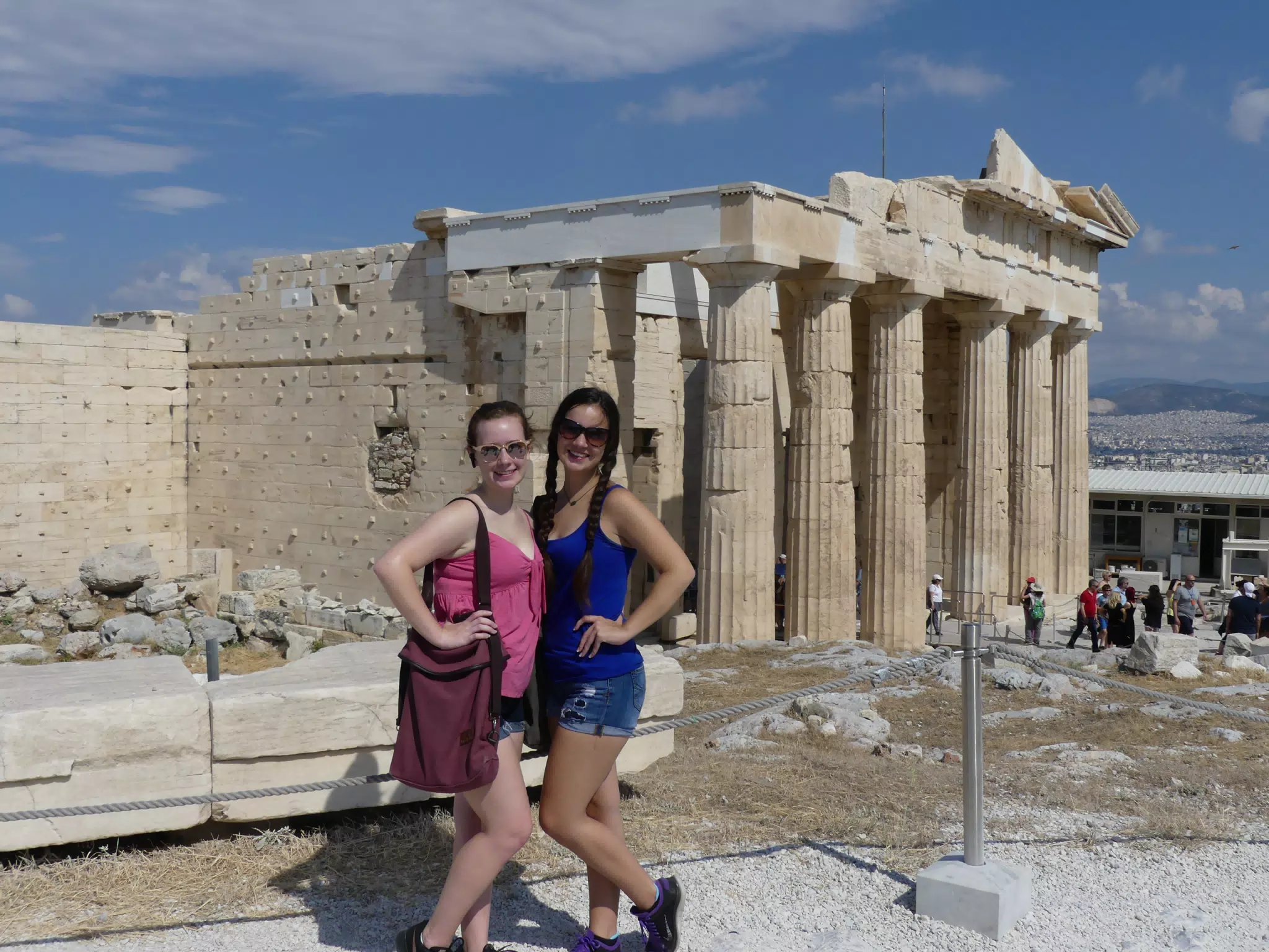 Madeline and Emily at the Acropolis