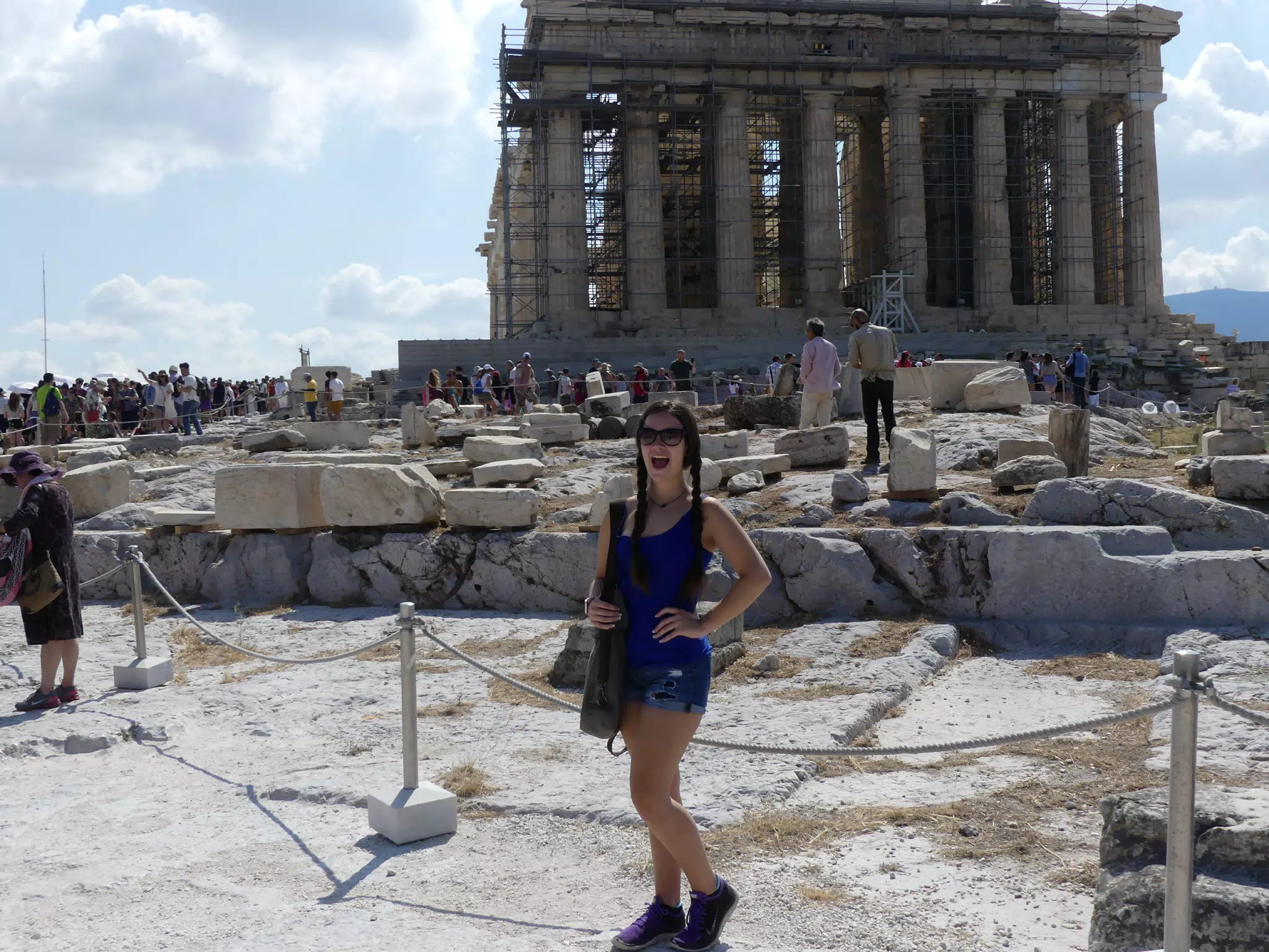Emily Grice at the Parthenon