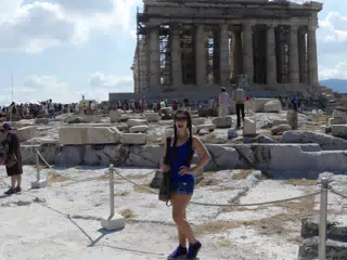 Emily Grice at the Parthenon
