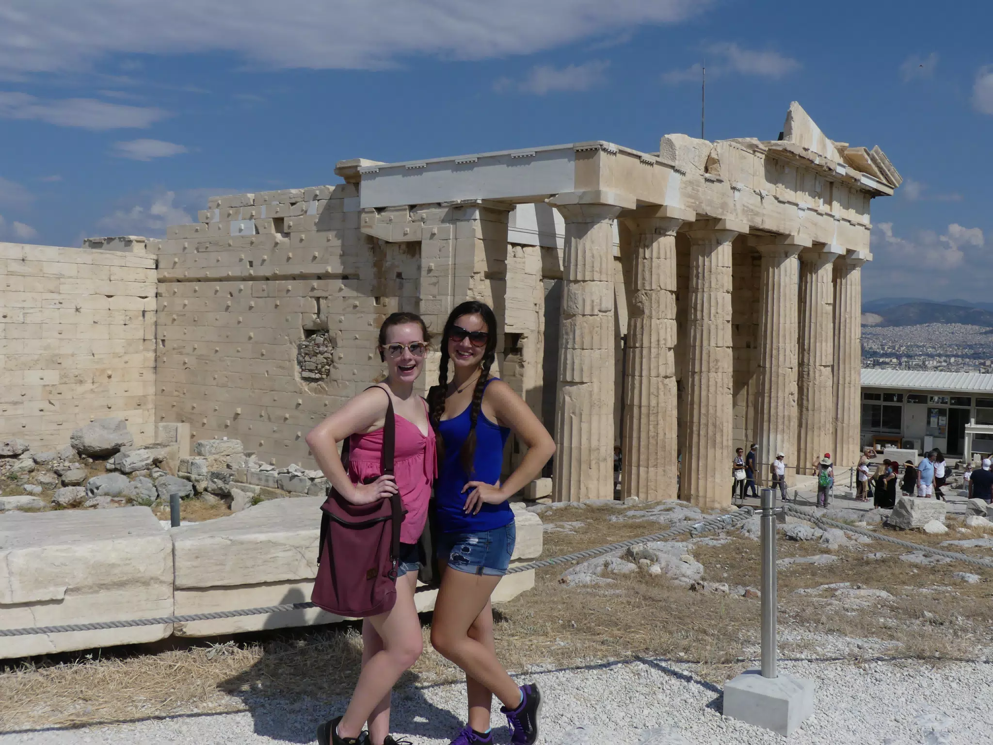 Madeline and Emily at the Acropolis