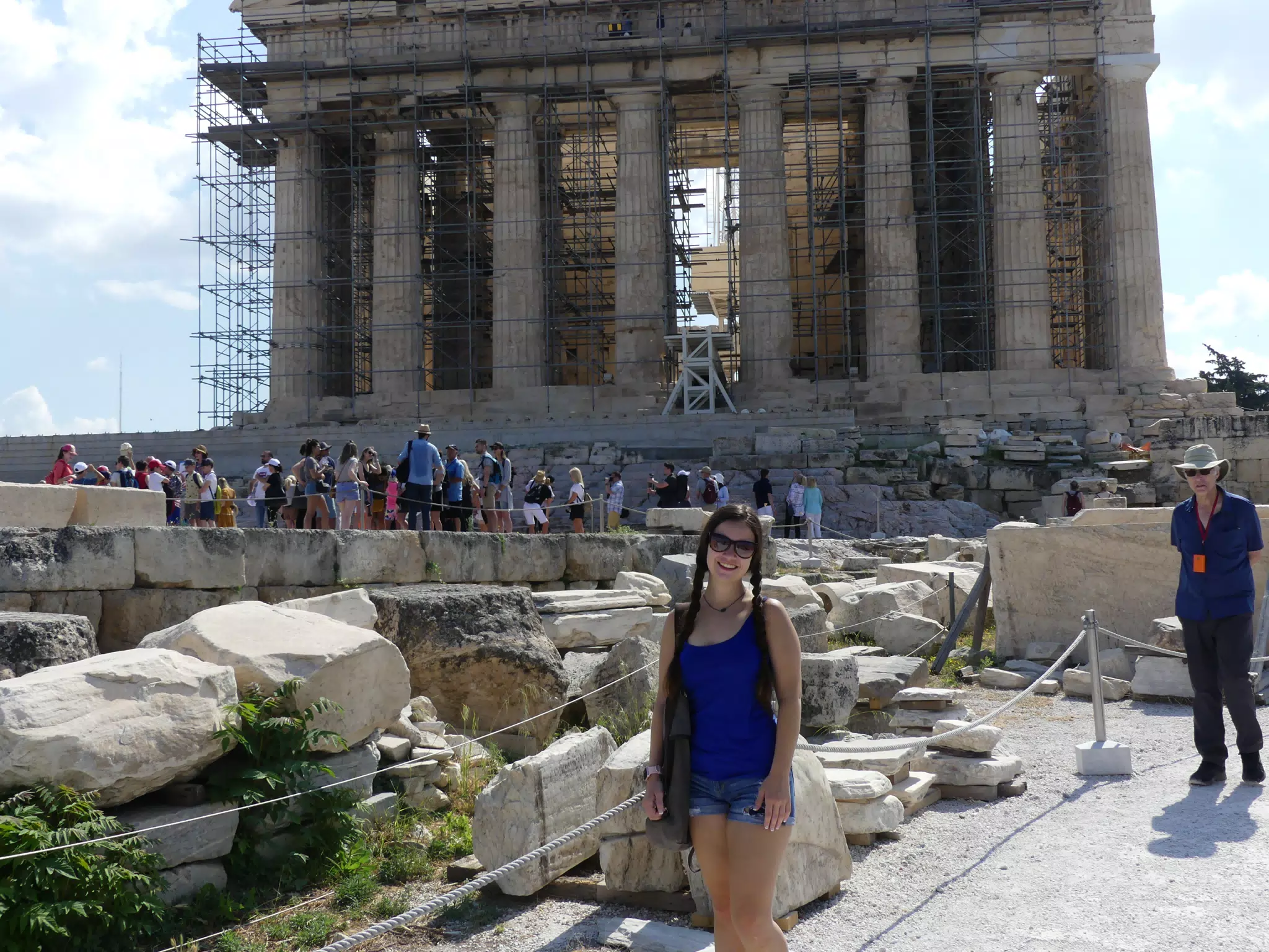 Emily Grice at the Parthenon in Athens