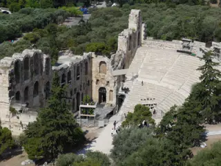 View from the Acropolis to Amphitheatre - Theater of Dionysus
