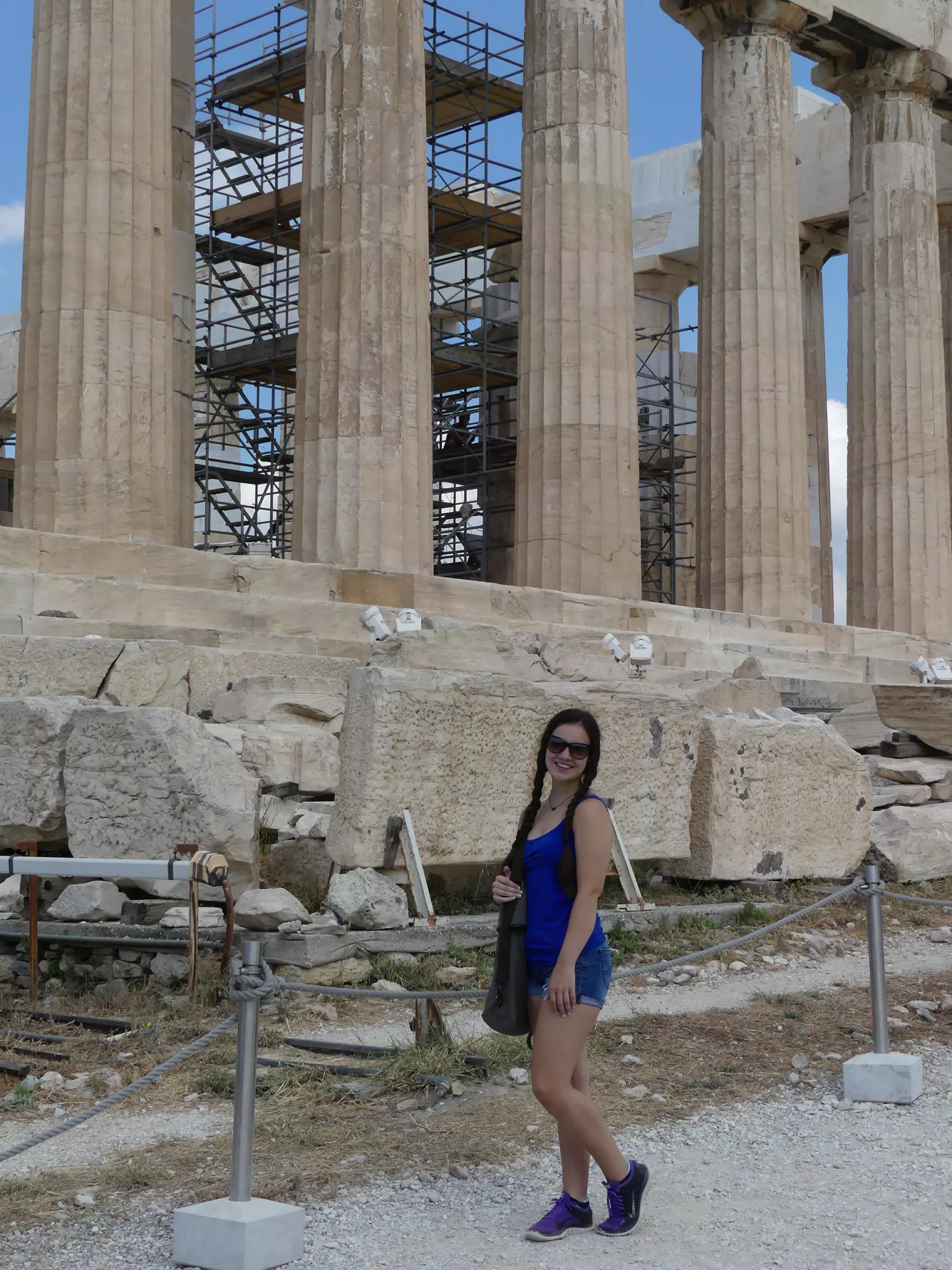 Emily at the Parthenon