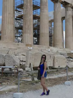 Emily at the Parthenon