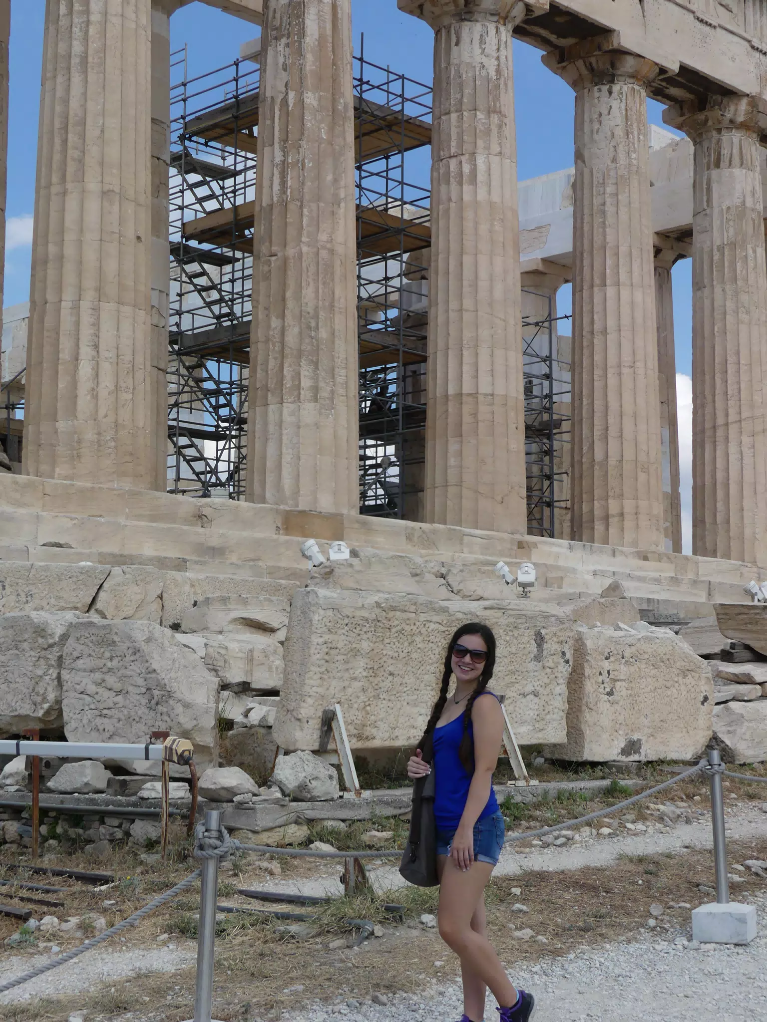 Emily at the Parthenon