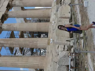 Emily at the Parthenon