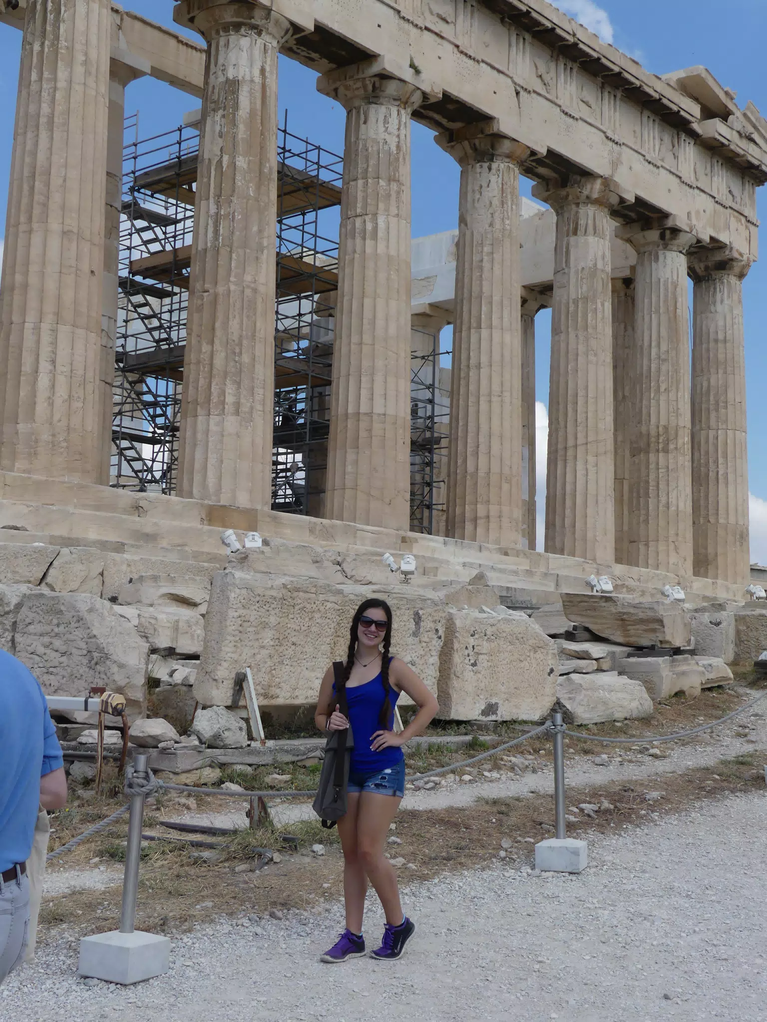 Emily in Front of the Parthenon