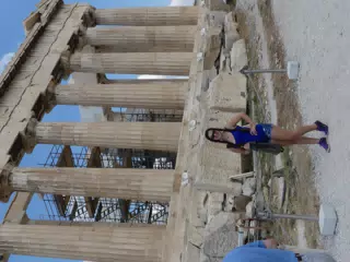 Emily in Front of the Parthenon
