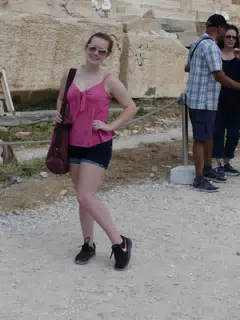 Madeline on the Acropolis