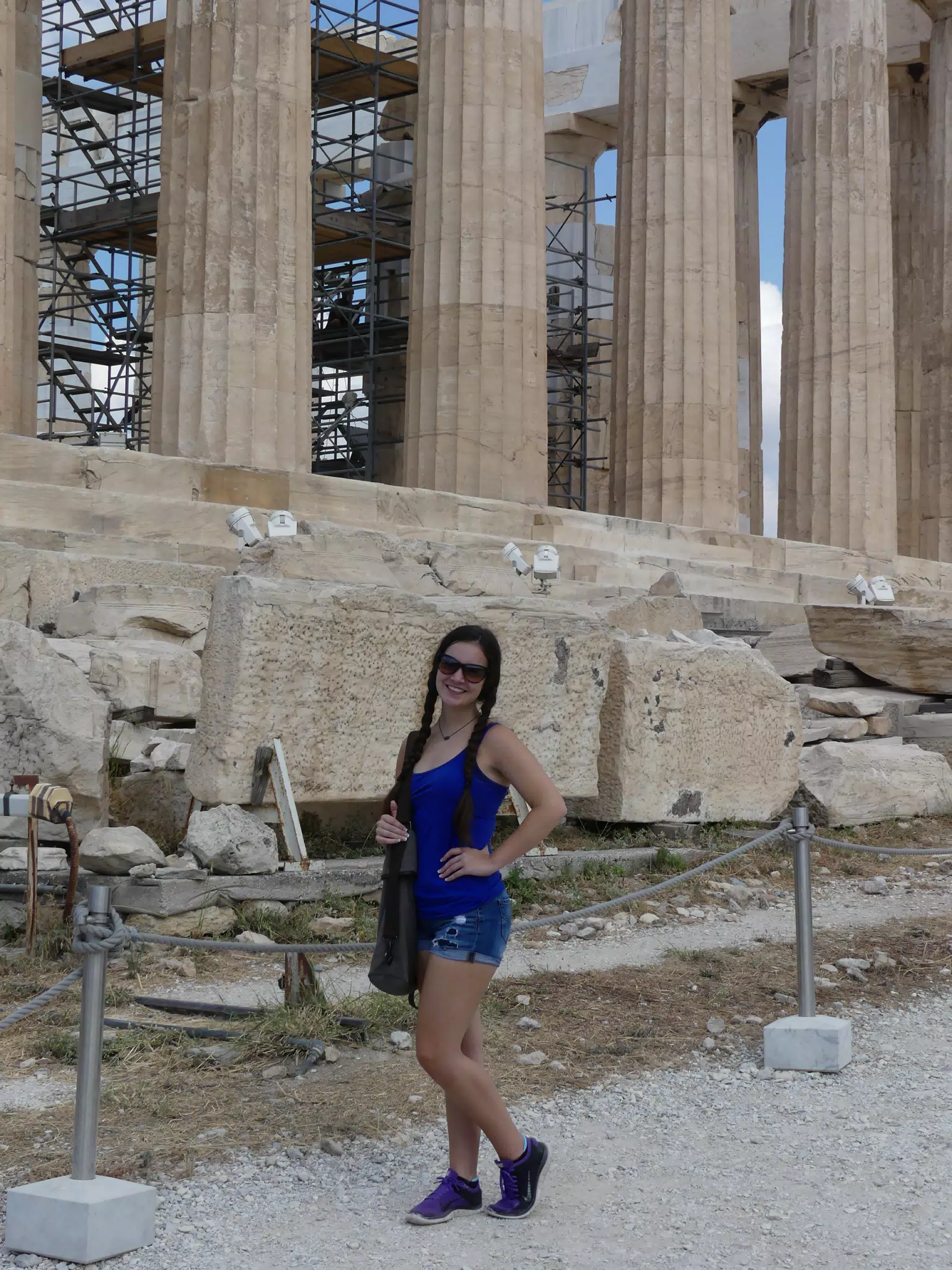 Emily at the Parthenon