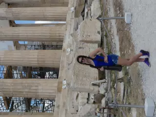 Emily at the Parthenon