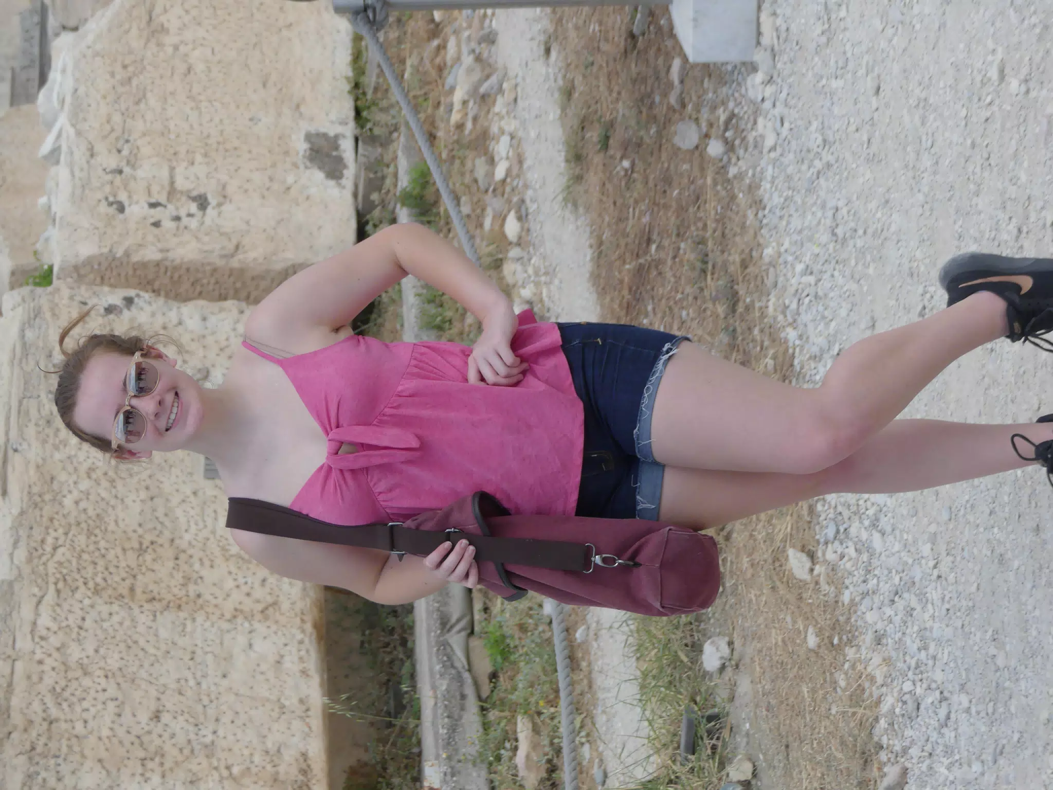 Madeline Posing on the Acropolis