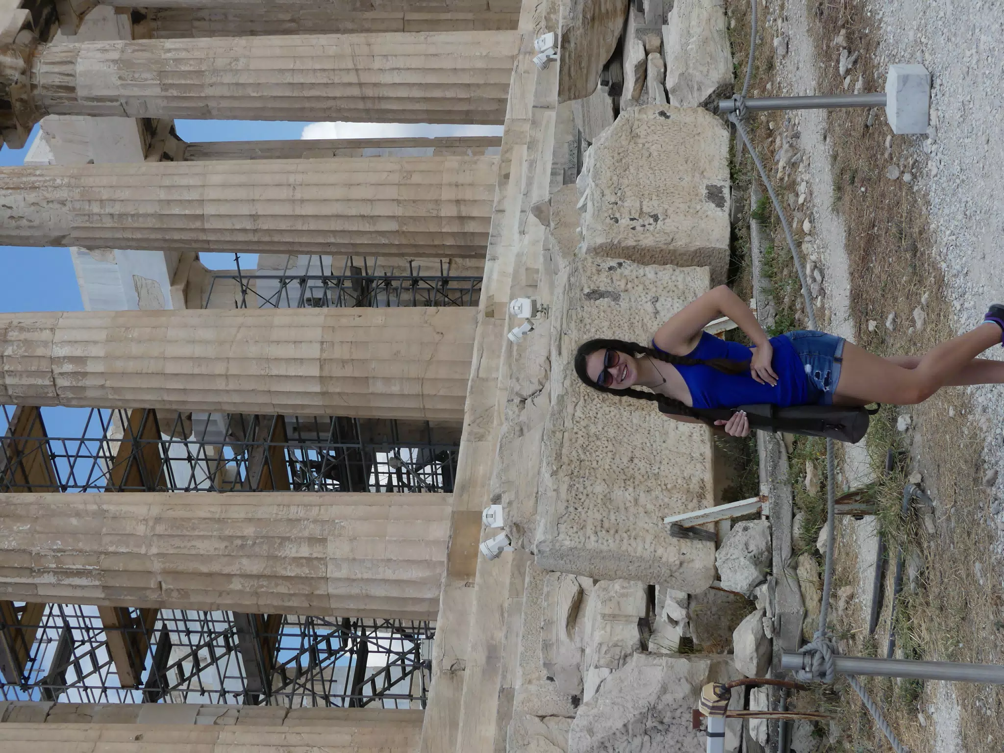 Emily at the Parthenon